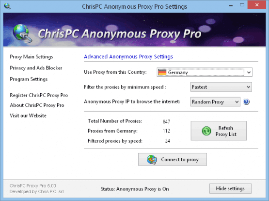 ChrisPC Anonymous Proxy Pro Latest Version Download