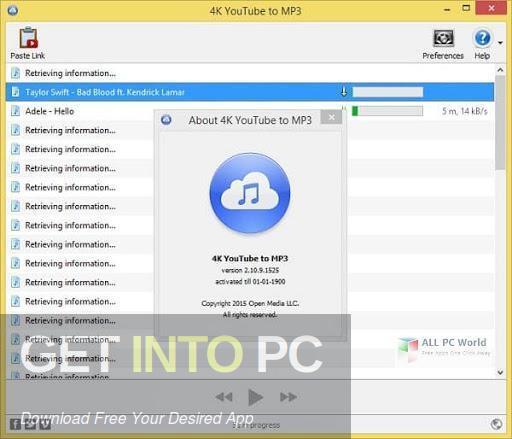 4K YouTube to MP3 2020 Latest Version Download