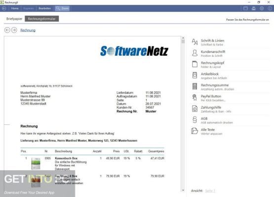Softwarenetz Rechnung Direct Link Download 