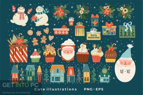 CreativeMarket – Christmas Clip Art [PNG] Direct Link Download 